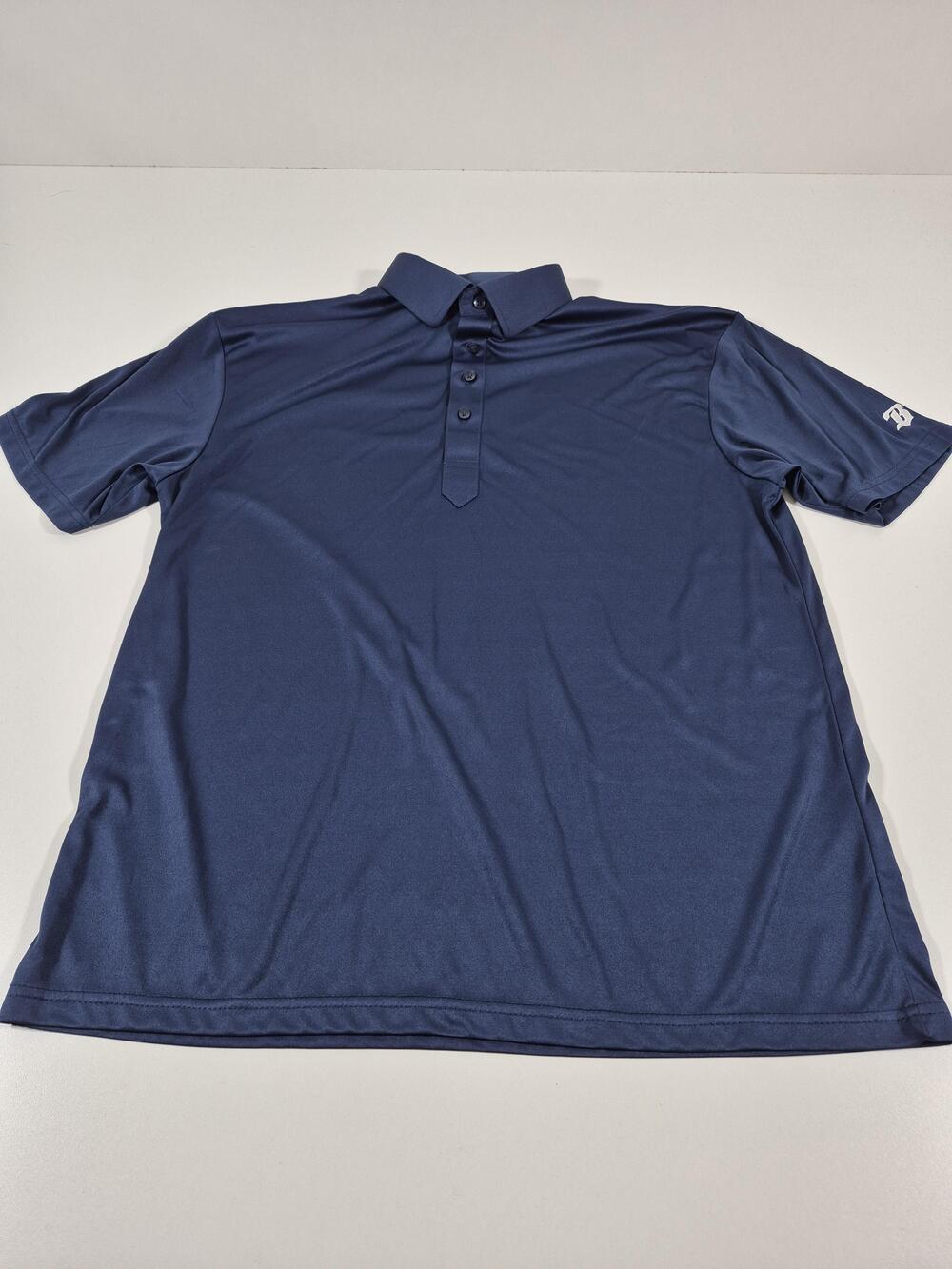 Collars & Co. Dress Collar Polo Shirt Mens XL Blue Solid Jersey Logo